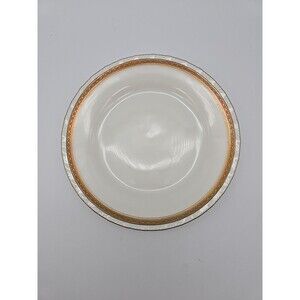 Rorstrand Sweden Porcelain #531 Scalloped Dessert Plate Gold Ribbon Pattern